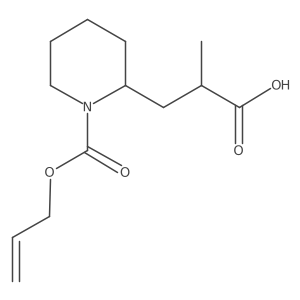 2-Methyl-3-{1-[(prop-2-en-1-yloxy)carbonyl]piperidin-2-yl}propanoic acid结构式