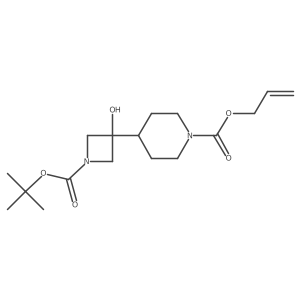 Prop-2-en-1-yl 4-{1-[(tert-butoxy)carbonyl]-3-hydroxyazetidin-3-yl}piperidine-1-carboxylate Structure