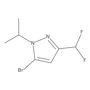 5-Bromo-3-(difluoromethyl)-1-isopropyl-1H-pyrazole Structure