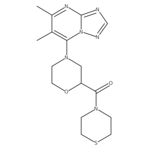 4-{5,6-Dimethyl-[1,2,4]triazolo[1,5-a]pyrimidin-7-yl}-2-(thiomorpholine-4-carbonyl)morpholine结构式