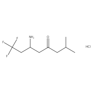 6-Amino-8,8,8-trifluoro-2-methyloctan-4-one hydrochloride Structure