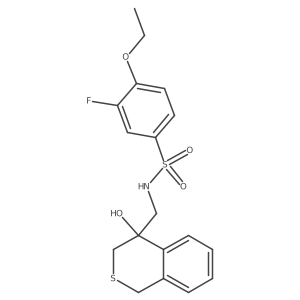 4-ethoxy-3-fluoro-N-[(4-hydroxy-3,4-dihydro-1H-2-benzothiopyran-4-yl)methyl]benzene-1-sulfonamide Structure