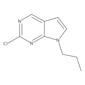 2-Chloro-7-propyl-7H-pyrrolo[2,3-d]pyrimidine结构式