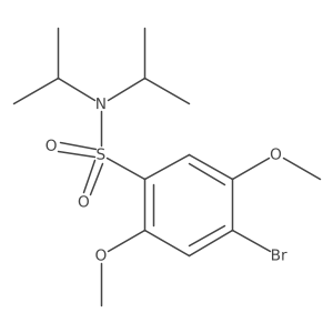 4-bromo-2,5-dimethoxy-N,N-bis(propan-2-yl)benzene-1-sulfonamide结构式