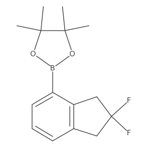 2-(2,2-Difluoro-2,3-dihydro-1H-inden-4-yl)-4,4,5,5-tetramethyl-1,3,2-dioxaborolane结构式