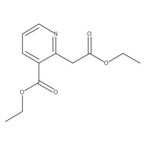 Ethyl 2-(2-ethoxy-2-oxoethyl)nicotinate结构式