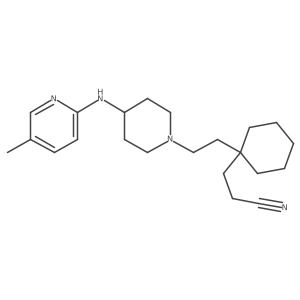 2-[1-[2-[1-(2-Cyanoethyl)cyclohexyl]ethyl]piperidin-4-ylamino]-5-methylpyridine Structure