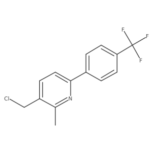 3-Chloromethyl-2-methyl-6-(4-trifluoromethyl-phenyl)-pyridine Structure