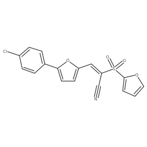 3-(5-(4-Chlorophenyl)furan-2-yl)-2-(furan-2-ylsulfonyl)acrylonitrile结构式
