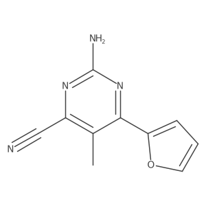 4-Pyrimidinecarbonitrile,2-amino-6-(2-furanyl)-5-methyl- Structure