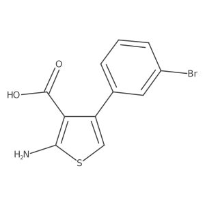 2-Amino-4-(3-bromophenyl)thiophene-3-carboxylic acid Structure