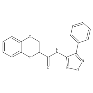 N-(4-phenyl-1,2,5-oxadiazol-3-yl)-2,3-dihydro-1,4-benzodioxine-2-carboxamide Structure