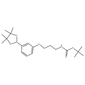 {3-[3-(4,4,5,5-Tetramethyl-[1,3,2]dioxaborolan-2-yl)-phenoxy]-propyl}-carbamic acid tert-butyl ester结构式