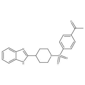 1-(4-((4-(1H-benzo[d]imidazol-2-yl)piperidin-1-yl)sulfonyl)phenyl)ethanone结构式