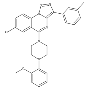 7-Chloro-5-[4-(2-methoxyphenyl)piperazin-1-yl]-3-(3-methylphenyl)[1,2,3]triazolo[1,5-a]quinazoline Structure