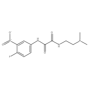N1-(2-(dimethylamino)ethyl)-N2-(4-fluoro-3-nitrophenyl)oxalamide结构式