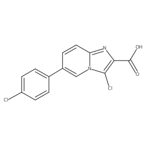 Imidazo[1,2-a]pyridine-2-carboxylic acid, 3-chloro-6-(4-chlorophenyl)-结构式