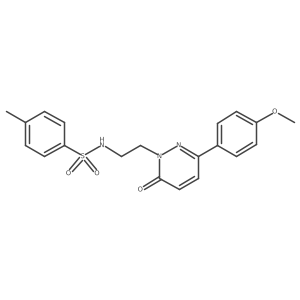 N-(2-(3-(4-methoxyphenyl)-6-oxopyridazin-1(6H)-yl)ethyl)-4-methylbenzenesulfonamide结构式