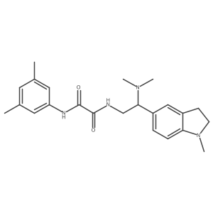 N1-(2-(dimethylamino)-2-(1-methylindolin-5-yl)ethyl)-N2-(3,5-dimethylphenyl)oxalamide结构式