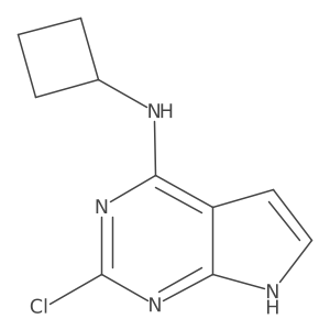 2-chloro-N-cyclobutyl-7H-pyrrolo[2,3-d]pyrimidin-4-amine Structure