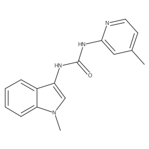 1-(1-methyl-1H-indol-3-yl)-3-(4-methylpyridin-2-yl)urea结构式