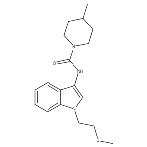 N-(1-(2-methoxyethyl)-1H-indol-3-yl)-4-methylpiperidine-1-carboxamide Structure