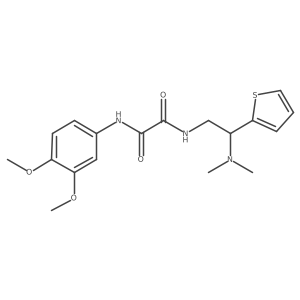 N1-(3,4-dimethoxyphenyl)-N2-(2-(dimethylamino)-2-(thiophen-2-yl)ethyl)oxalamide结构式