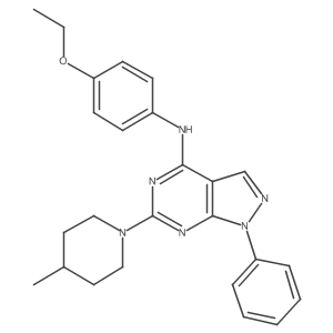 N-(4-ethoxyphenyl)-6-(4-methylpiperidin-1-yl)-1-phenyl-1H-pyrazolo[3,4-d]pyrimidin-4-amine Structure