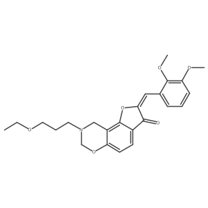 (Z)-2-(2,3-dimethoxybenzylidene)-8-(3-ethoxypropyl)-8,9-dihydro-2H-benzofuro[7,6-e][1,3]oxazin-3(7H)-one Structure