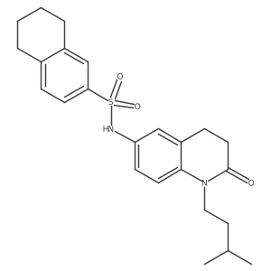N-(1-isopentyl-2-oxo-1,2,3,4-tetrahydroquinolin-6-yl)-5,6,7,8-tetrahydronaphthalene-2-sulfonamide Structure