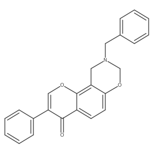 9-benzyl-3-phenyl-9,10-dihydrochromeno[8,7-e][1,3]oxazin-4(8H)-one结构式