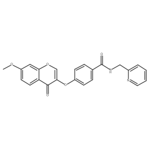 4-((7-methoxy-4-oxo-4H-chromen-3-yl)oxy)-N-(pyridin-2-ylmethyl)benzamide Structure