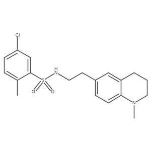 5-chloro-2-methyl-N-(2-(1-methyl-1,2,3,4-tetrahydroquinolin-6-yl)ethyl)benzenesulfonamide Structure