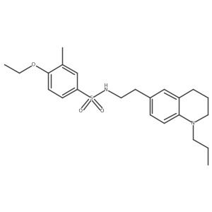4-ethoxy-3-methyl-N-(2-(1-propyl-1,2,3,4-tetrahydroquinolin-6-yl)ethyl)benzenesulfonamide结构式