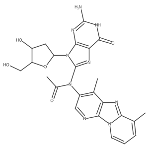 Guanosine, 8-(acetyl(4,6-dimethyldipyrido(1,2-a:3',2'-d)imidazol-3-yl)amino)-2'-deoxy- Structure