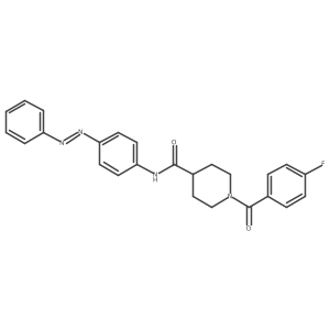 4-Piperidinecarboxamide, 1-(4-fluorobenzoyl)-N-[4-(2-phenyldiazenyl)phenyl]-结构式