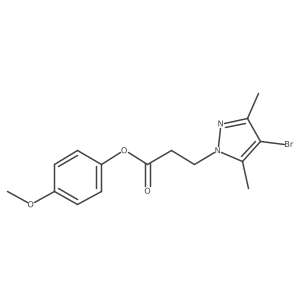 4-Methoxyphenyl 4-bromo-3,5-dimethyl-1H-pyrazole-1-propanoate Structure