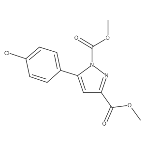 dimethyl 5-(4-chlorophenyl)-1H-pyrazole-1,3-dicarboxylate结构式