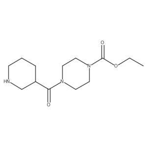 Ethyl 4-(3-piperidinylcarbonyl)-1-piperazinecarboxylate Structure