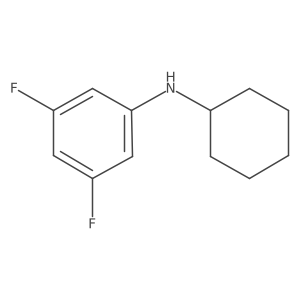N-cyclohexyl-3,5-difluoroaniline结构式