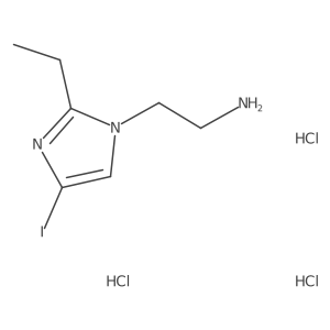 2-(2-Ethyl-4-iodo-imidazol-1-yl)-ethylamine trihydrochloride Structure