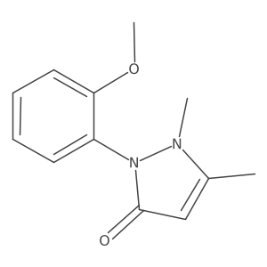 2-(2-Methoxyphenyl)-1,5-dimethylpyrazol-3-one结构式