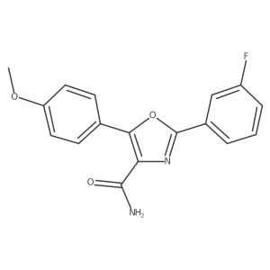 2-(3-Fluorophenyl)-5-(4-methoxyphenyl)oxazole-4-carboxamide结构式