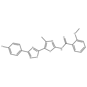 COc1ccccc1C(=O)Nc1nc(C)c(-c2nc(-c3ccc(F)cc3)no2)s1结构式