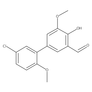 COc1ccc(Cl)cc1-c1cc(C=O)c(O)c(OC)c1结构式