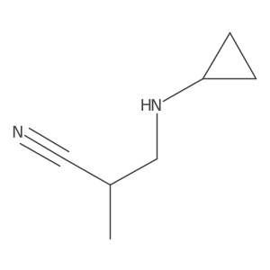 3-(Cyclopropylamino)-2-methylpropanenitrile结构式