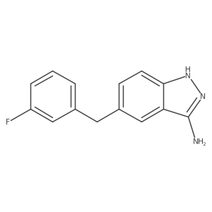 5-(3-fluorobenzyl)-1H-indazol-3-amine结构式