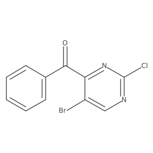 (5-Bromo-2-chloropyrimidin-4-yl)(phenyl)methanone结构式