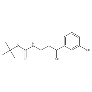 Tert-butyl 3-hydroxy-3-(3-hydroxyphenyl)propylcarbamate Structure