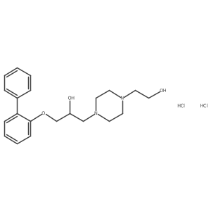 1-([1,1'-Biphenyl]-2-yloxy)-3-(4-(2-hydroxyethyl)piperazin-1-yl)propan-2-ol dihydrochloride Structure